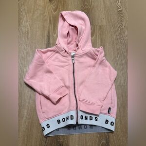 Bonds Kids Soft Pink Zip-Up Hoodie